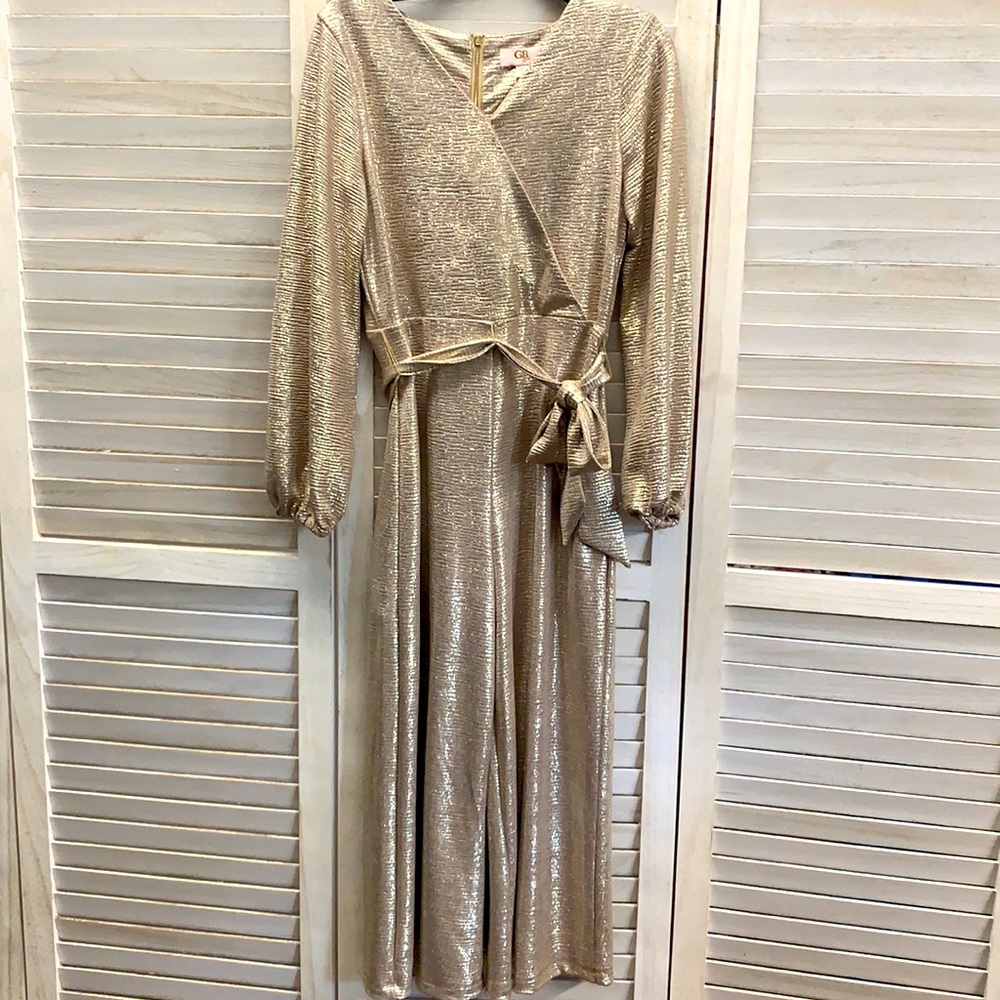 G B Girls gold sparkly jumpsuit